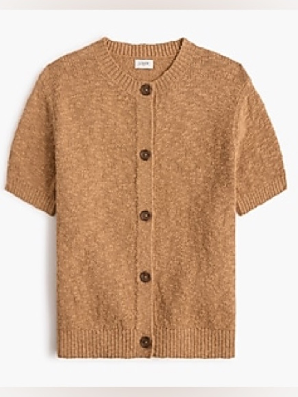 NWT JCrew Factory Short-Sleeve Slub Cardigan Sweater Sz: L
